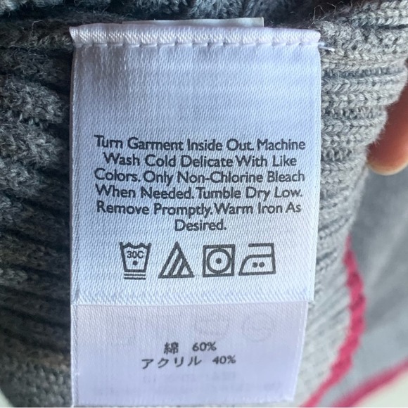 Eddie Bauer Gray Quarter Zip pullover Knit Sweater Size PXL - Picture 6 of 6